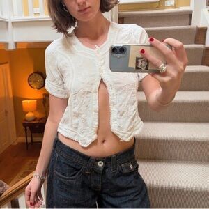 Elegant White Lace Women Top